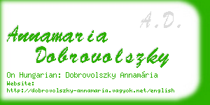 annamaria dobrovolszky business card